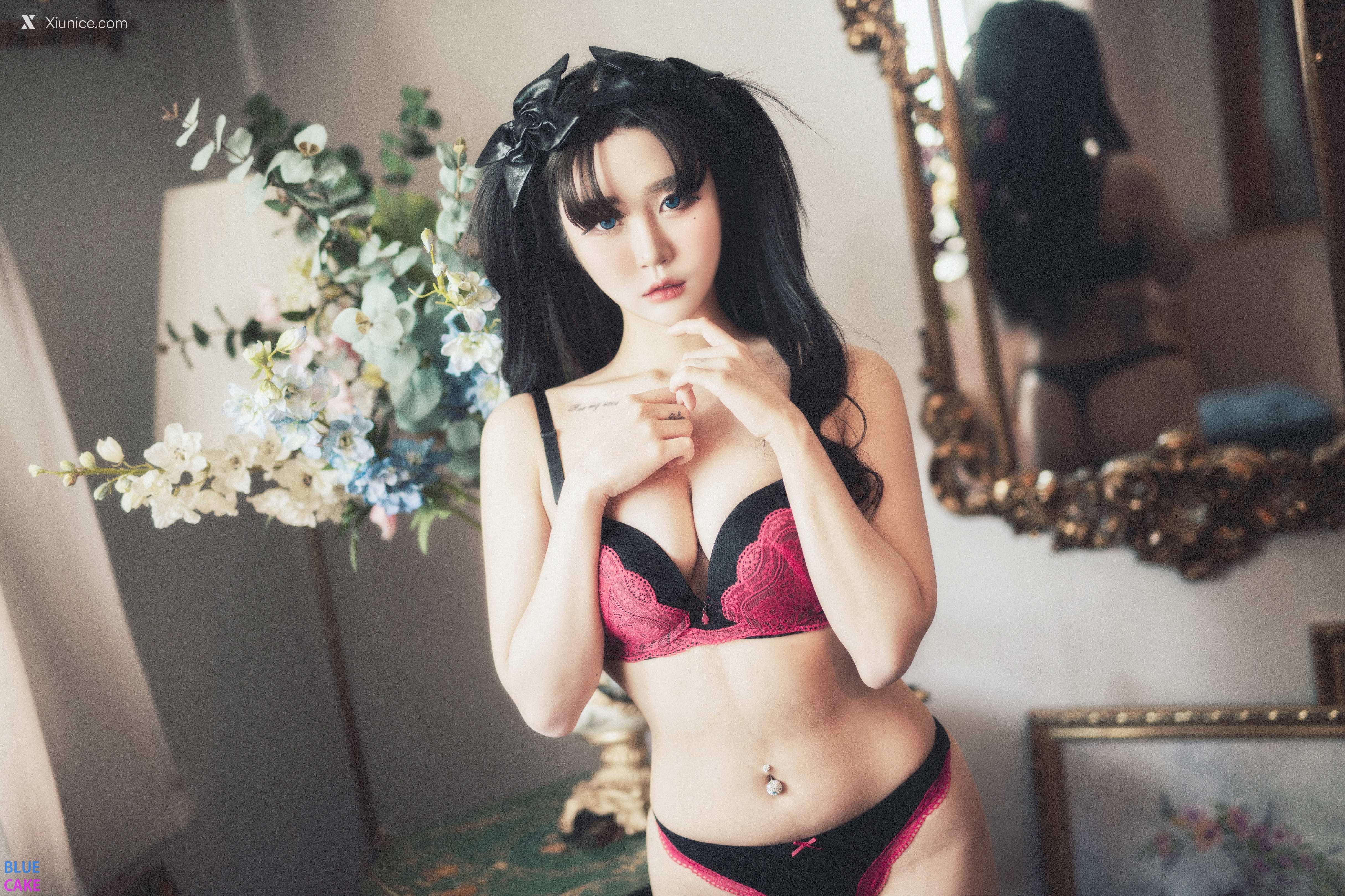 BLUECAKE Bomi (보미) & Zia (지아) – Fate Saber x Thosaka Rin – Lingerie.Ver 第50张