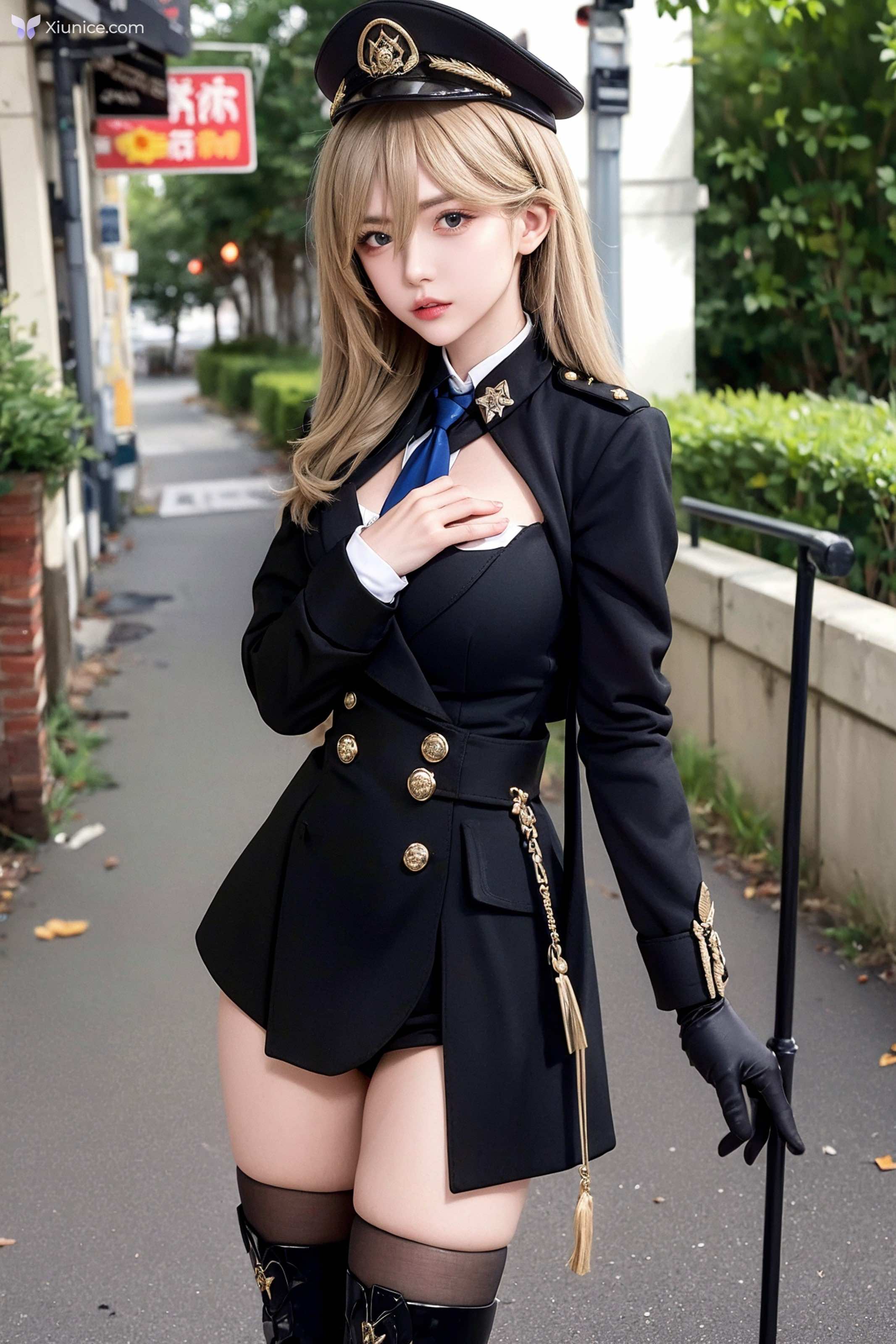 AI Girl AI美女制服军官图集 第1张