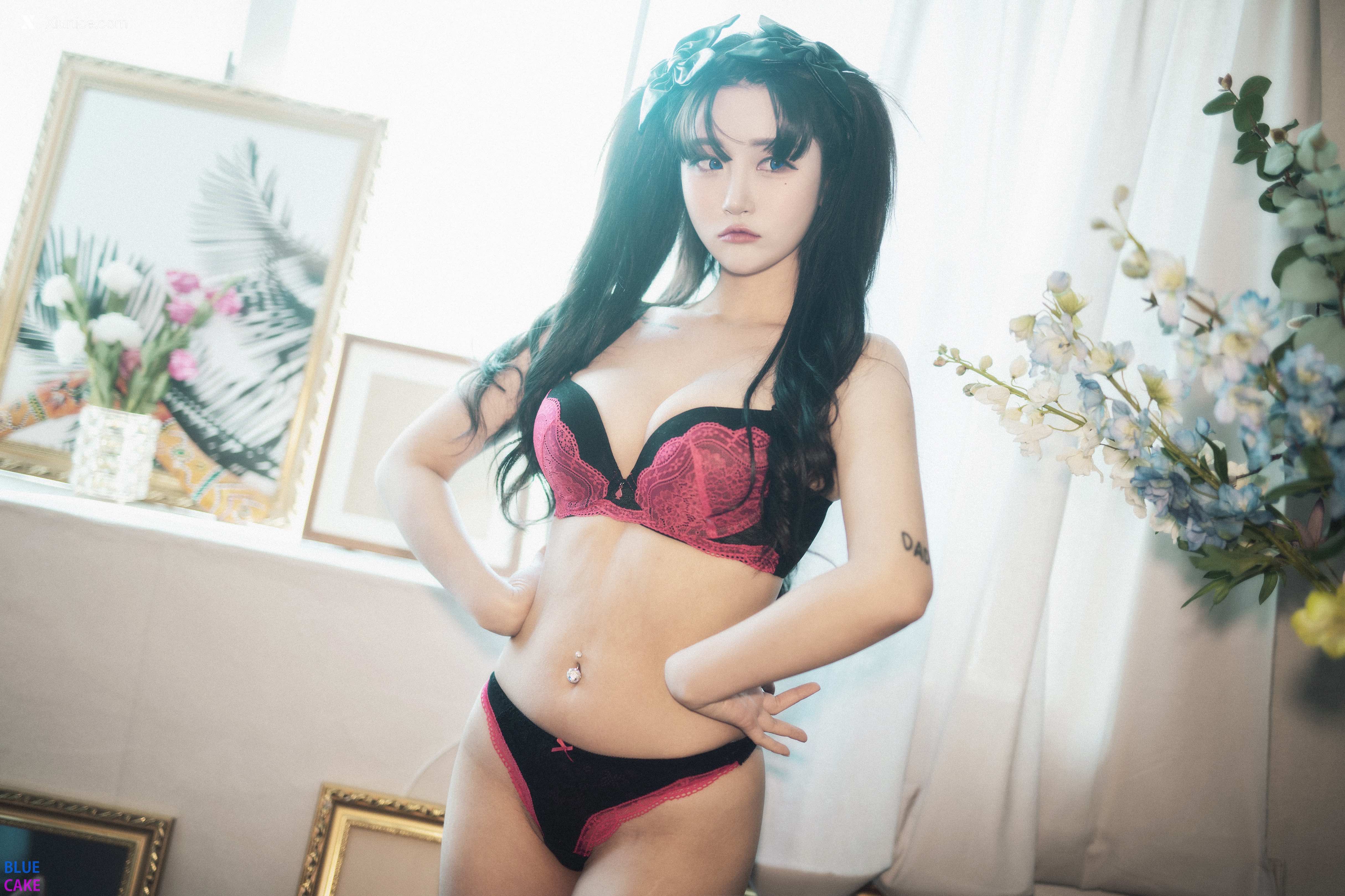 BLUECAKE Bomi (보미) & Zia (지아) – Fate Saber x Thosaka Rin – Lingerie.Ver 第5张