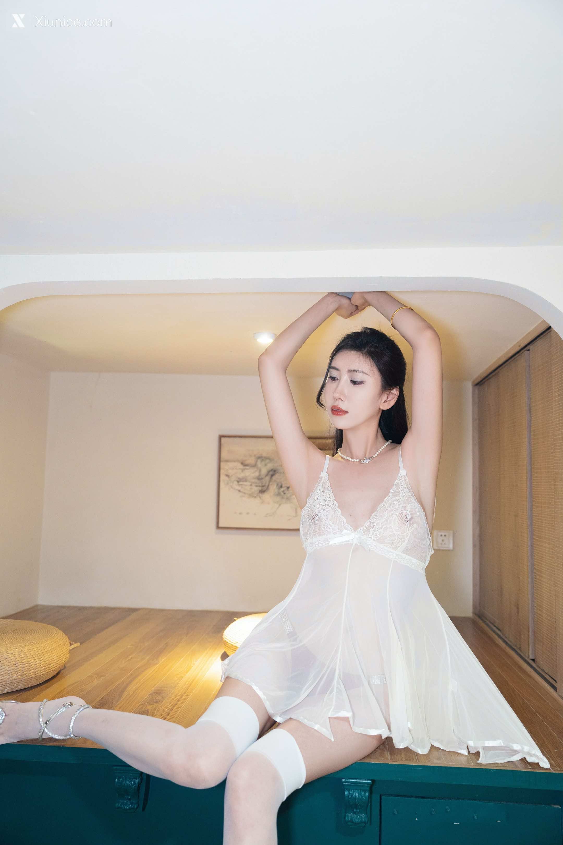 Xiuren Uncensored – 章芃芃 – 透明白纱裙内购版 第21张
